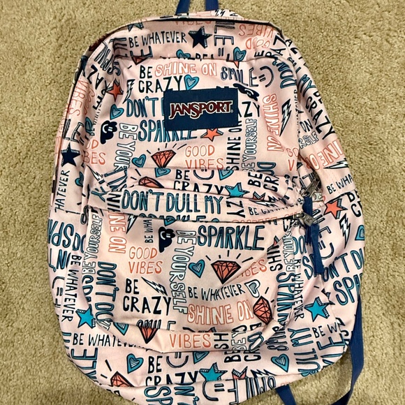 JANSPORT Girls Pink Doodle Backpack - Picture 2 of 3